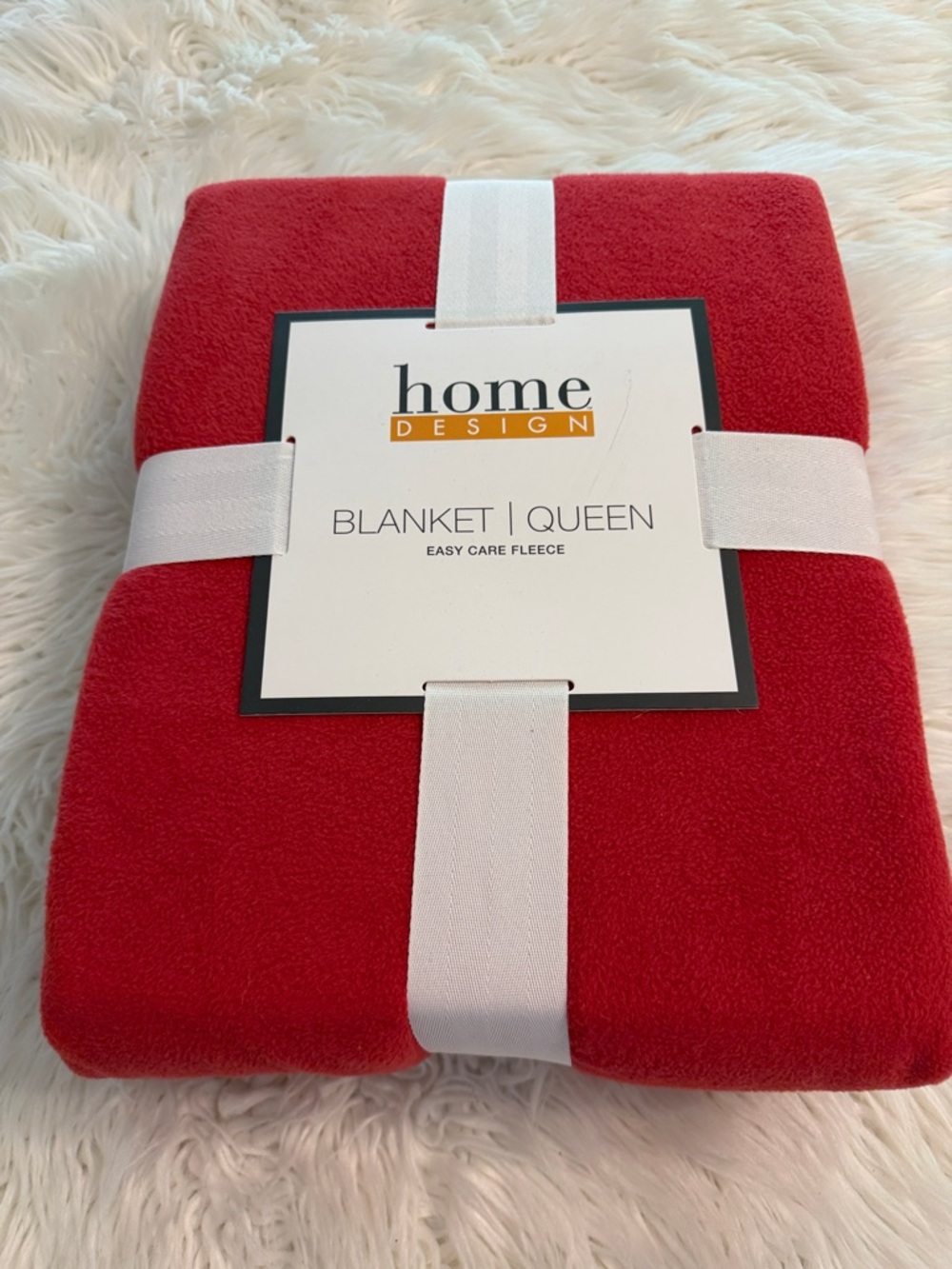 HOME DESIGN Red Blanket - Polyester Throw size 90” x 90” brand new